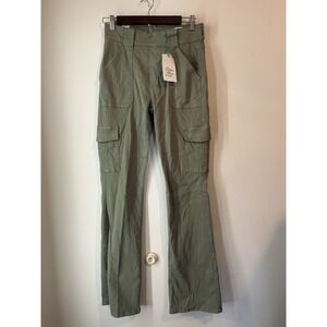 Cosmic Blue Love‎ Cargo Pants Green Size Small Stretch Utility Pants